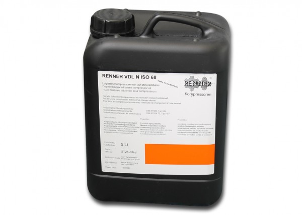 Schraubenkompressorenöl 68 mineralisch (5 Liter), ersetzt 10848